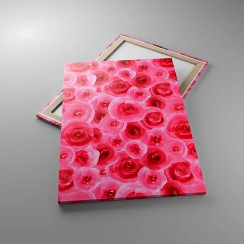 Quadro su tela - Stampe su Tela - Rose in alto e in basso - 70x100 cm