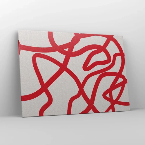 Quadro su tela - Stampe su Tela - Rosso su bianco - 100x70 cm