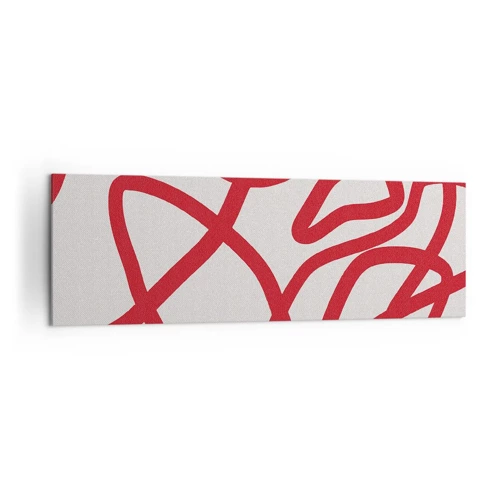 Quadro su tela - Stampe su Tela - Rosso su bianco - 160x50 cm