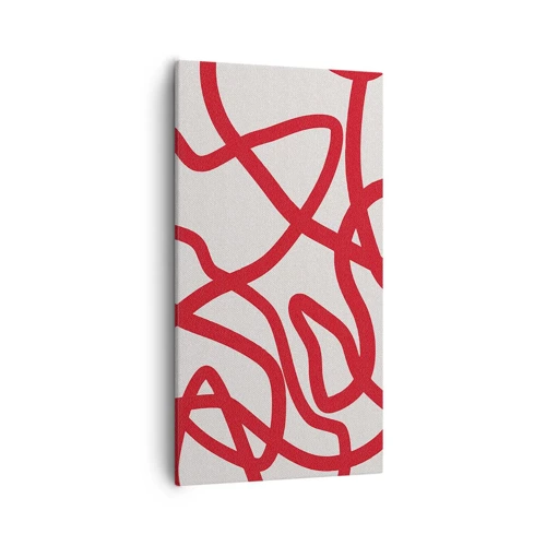 Quadro su tela - Stampe su Tela - Rosso su bianco - 55x100 cm