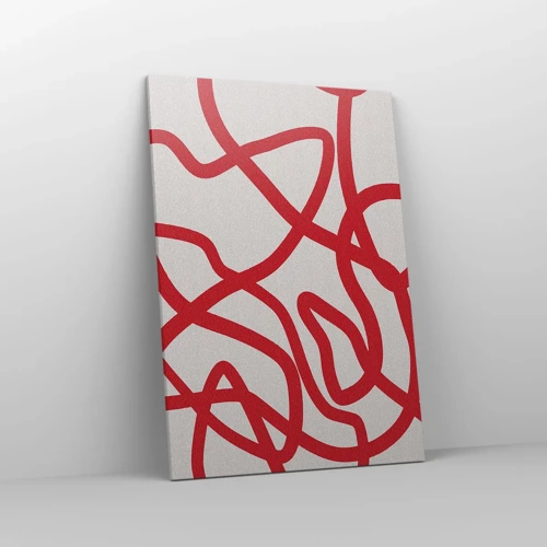 Quadro su tela - Stampe su Tela - Rosso su bianco - 70x100 cm