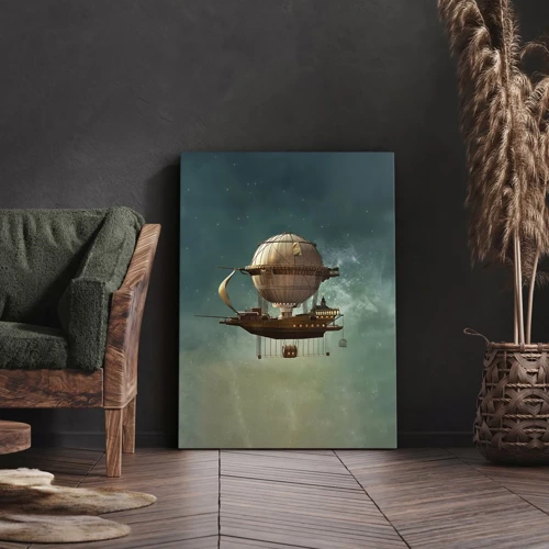 Quadro su tela - Stampe su Tela - Saluti da Jules Verne - 55x100 cm