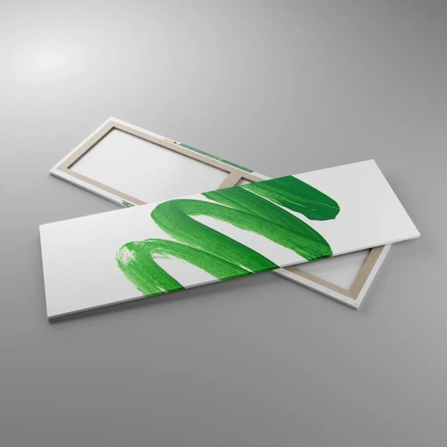 Quadro su tela - Stampe su Tela - Scherzo verde - 160x50 cm