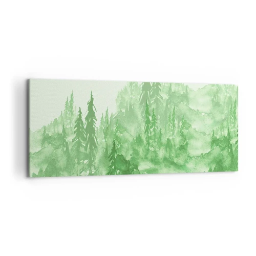 Quadro su tela - Stampe su Tela - Sfocato da una nebbia verde - 100x40 cm