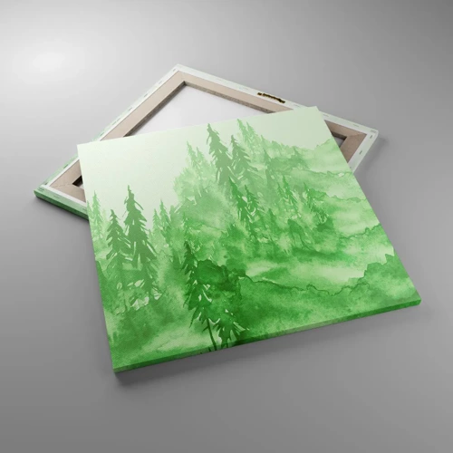 Quadro su tela - Stampe su Tela - Sfocato da una nebbia verde - 60x60 cm