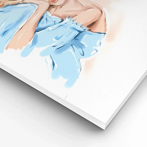 Quadro su tela - Stampe su Tela - Sognante nel blu - 65x120 cm