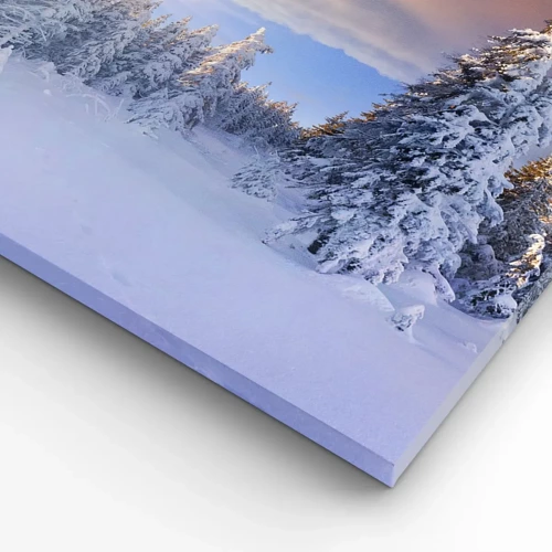 Quadro su tela - Stampe su Tela - Spettacolo innevato della natura - 140x50 cm