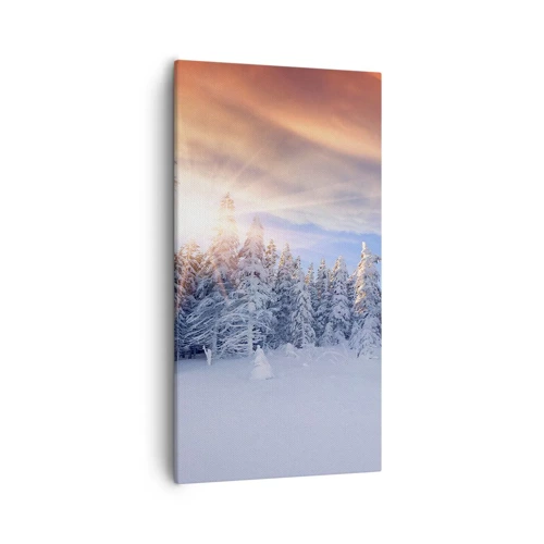 Quadro su tela - Stampe su Tela - Spettacolo innevato della natura - 55x100 cm