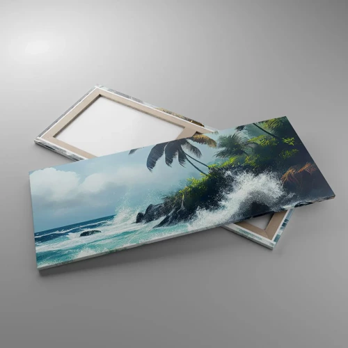 Quadro su tela - Stampe su Tela - Sulla riva tropicale - 120x50 cm