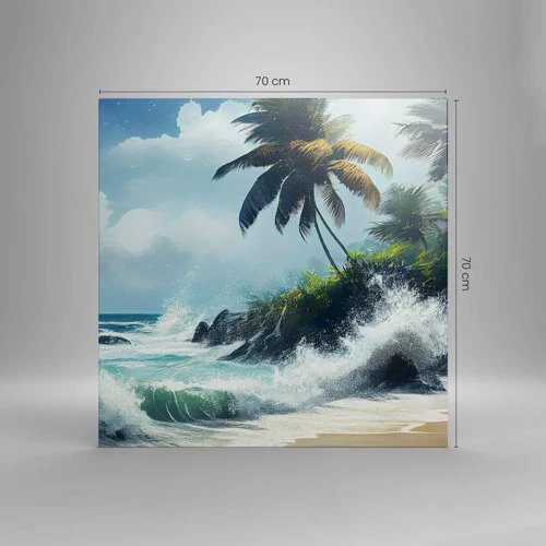 Quadro su tela - Stampe su Tela - Sulla riva tropicale - 70x70 cm