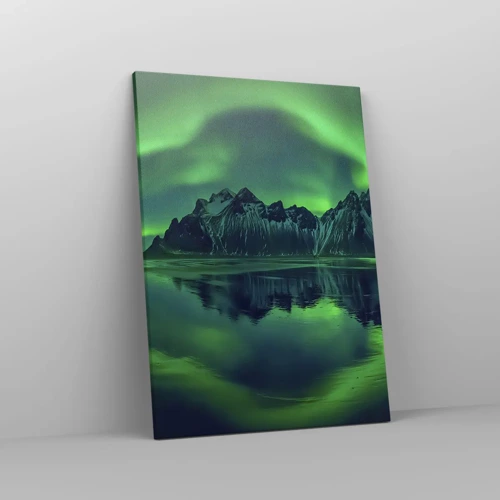 Quadro su tela - Stampe su Tela - Tra le braccia dell'aurora boreale - 50x70 cm