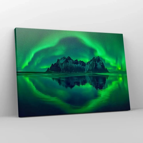 Quadro su tela - Stampe su Tela - Tra le braccia dell'aurora boreale - 70x50 cm