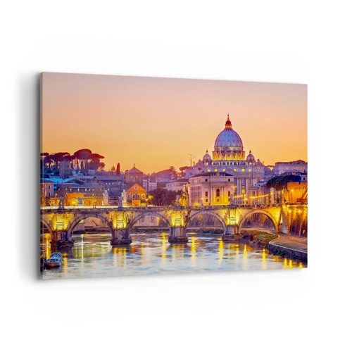 Quadro su tela - Stampe su Tela - Tramonto sulla Città Eterna - 120x80 cm