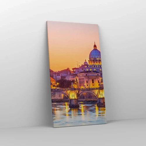 Quadro su tela - Stampe su Tela - Tramonto sulla Città Eterna - 55x100 cm