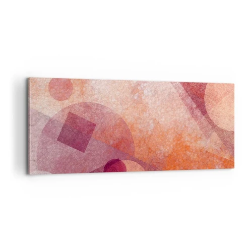 Quadro su tela - Stampe su Tela - Trasformazioni geometriche in rosa - 100x40 cm