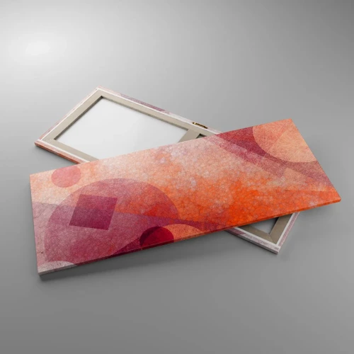 Quadro su tela - Stampe su Tela - Trasformazioni geometriche in rosa - 120x50 cm