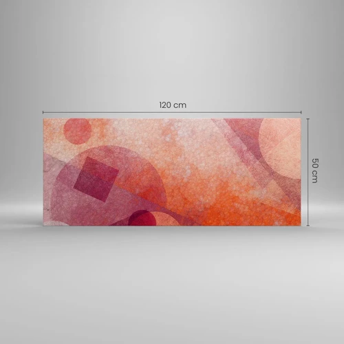 Quadro su tela - Stampe su Tela - Trasformazioni geometriche in rosa - 120x50 cm