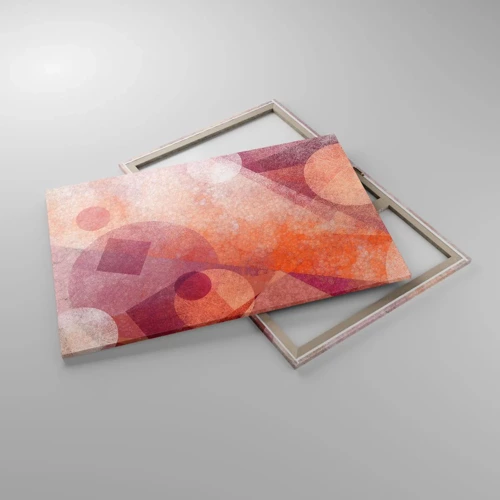 Quadro su tela - Stampe su Tela - Trasformazioni geometriche in rosa - 120x80 cm