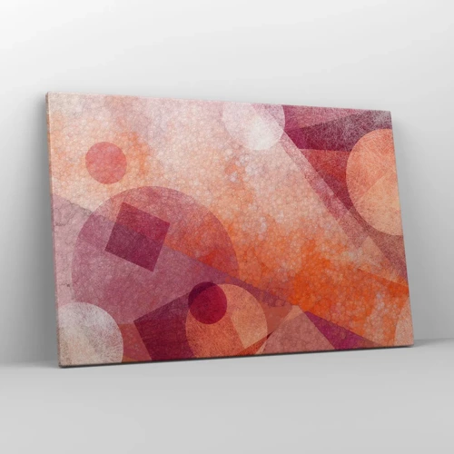 Quadro su tela - Stampe su Tela - Trasformazioni geometriche in rosa - 120x80 cm