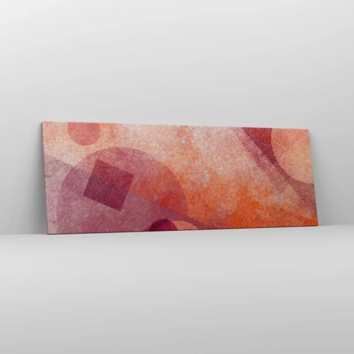 Quadro su tela - Stampe su Tela - Trasformazioni geometriche in rosa - 140x50 cm