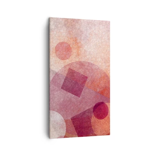Quadro su tela - Stampe su Tela - Trasformazioni geometriche in rosa - 45x80 cm