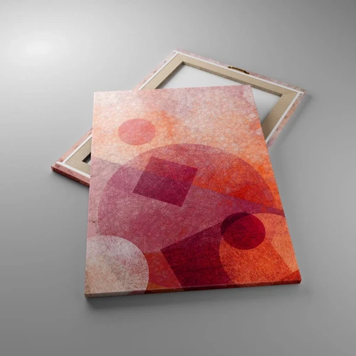 Quadro su tela - Stampe su Tela - Trasformazioni geometriche in rosa - 50x70 cm