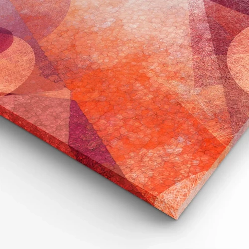 Quadro su tela - Stampe su Tela - Trasformazioni geometriche in rosa - 60x60 cm