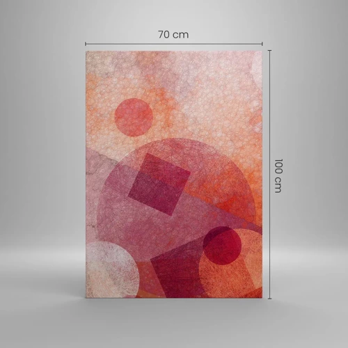 Quadro su tela - Stampe su Tela - Trasformazioni geometriche in rosa - 70x100 cm
