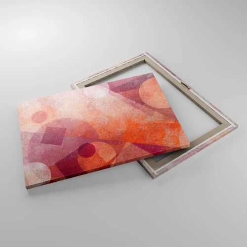 Quadro su tela - Stampe su Tela - Trasformazioni geometriche in rosa - 70x50 cm
