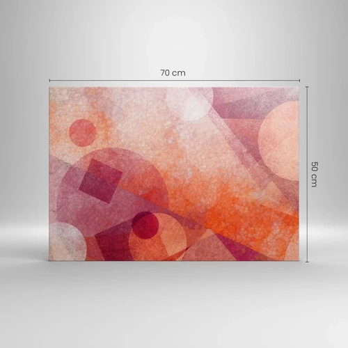 Quadro su tela - Stampe su Tela - Trasformazioni geometriche in rosa - 70x50 cm