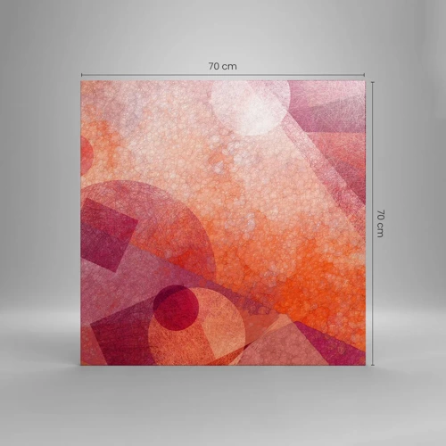 Quadro su tela - Stampe su Tela - Trasformazioni geometriche in rosa - 70x70 cm