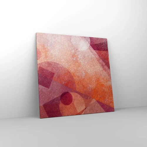 Quadro su tela - Stampe su Tela - Trasformazioni geometriche in rosa - 70x70 cm