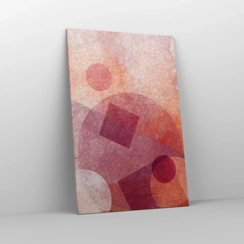 Quadro su tela - Stampe su Tela - Trasformazioni geometriche in rosa - 80x120 cm