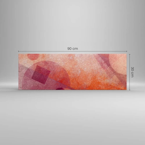 Quadro su tela - Stampe su Tela - Trasformazioni geometriche in rosa - 90x30 cm