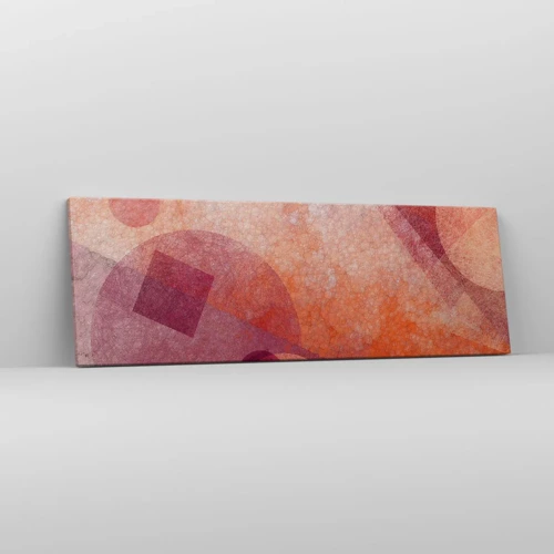 Quadro su tela - Stampe su Tela - Trasformazioni geometriche in rosa - 90x30 cm