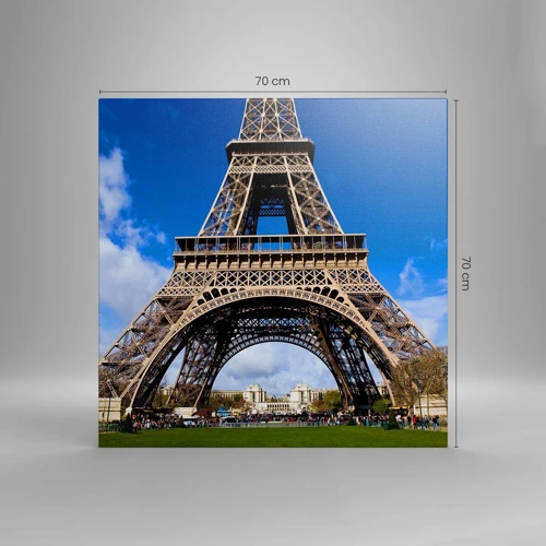 Quadro su tela - Stampe su Tela - Tutta Parigi ai suoi piedi - 70x70 cm