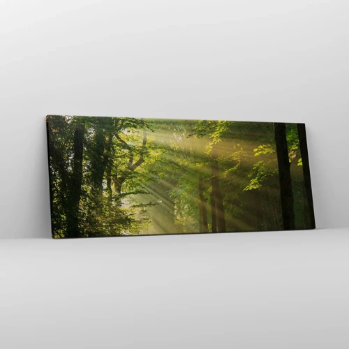 Quadro su tela - Stampe su Tela - Un attimo nel bosco - 100x40 cm