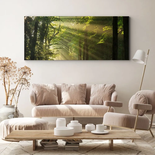 Quadro su tela - Stampe su Tela - Un attimo nel bosco - 140x50 cm