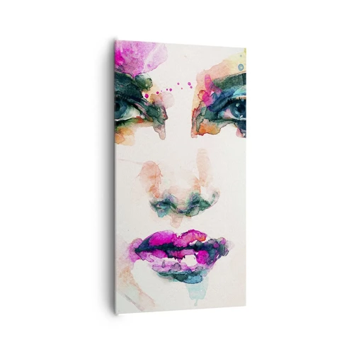 Quadro su tela - Stampe su Tela - Un ritratto dipinto dall'arcobaleno - 65x120 cm