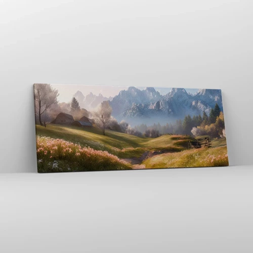 Quadro su tela - Stampe su Tela - Valle idilliaca - 100x40 cm