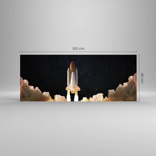 Quadro su vetro - Ad astra! - 100x40 cm