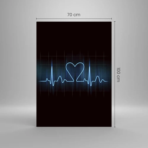 Quadro su vetro - Al ritmo del cuore - 70x100 cm
