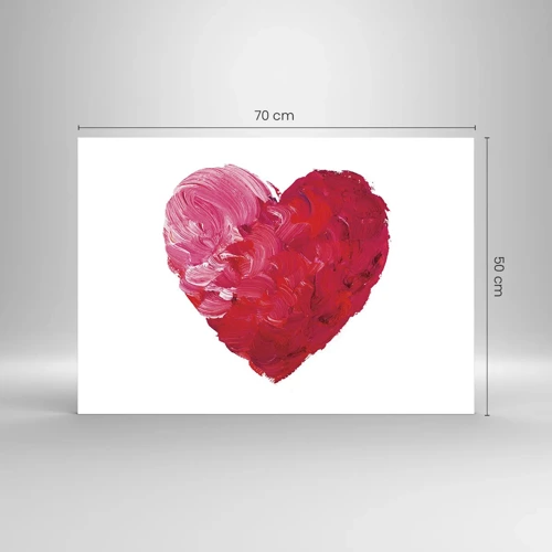 Quadro su vetro - All you need is love - 70x50 cm