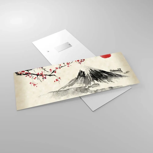 Quadro su vetro - Amore per il Giappone - 100x40 cm