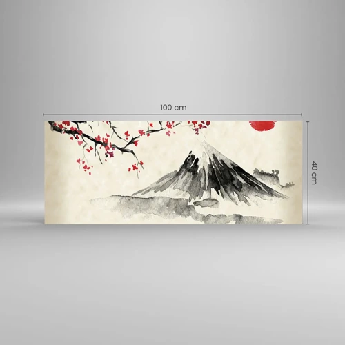 Quadro su vetro - Amore per il Giappone - 100x40 cm