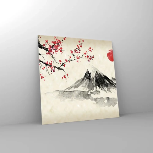 Quadro su vetro - Amore per il Giappone - 40x40 cm