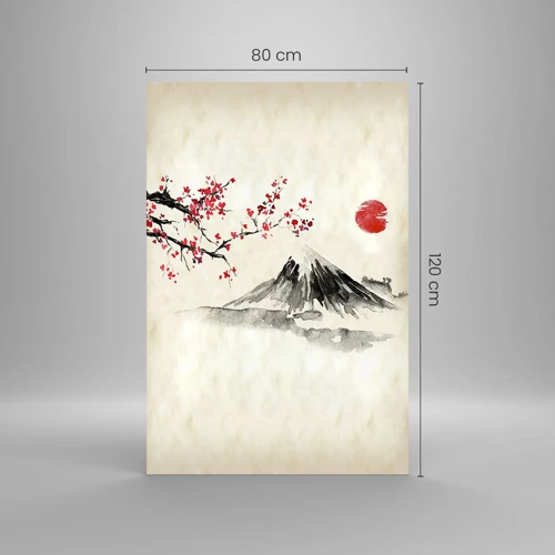 Quadro su vetro - Amore per il Giappone - 80x120 cm