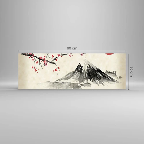 Quadro su vetro - Amore per il Giappone - 90x30 cm