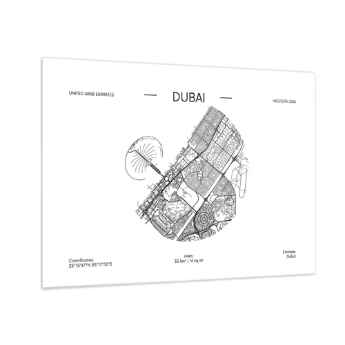 Quadro su vetro - Anatomia di Dubai - 70x50 cm