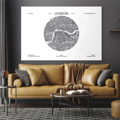 Quadro su vetro - Anatomia di Londra - 70x50 cm